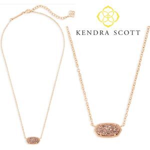 Kendra Scott Elisa Rose Gold Dursy Pendant
